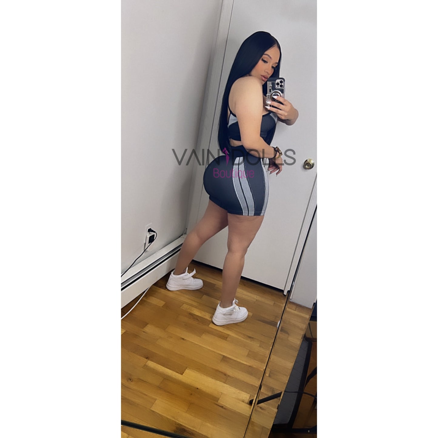 SET BLACK GREY SHORT