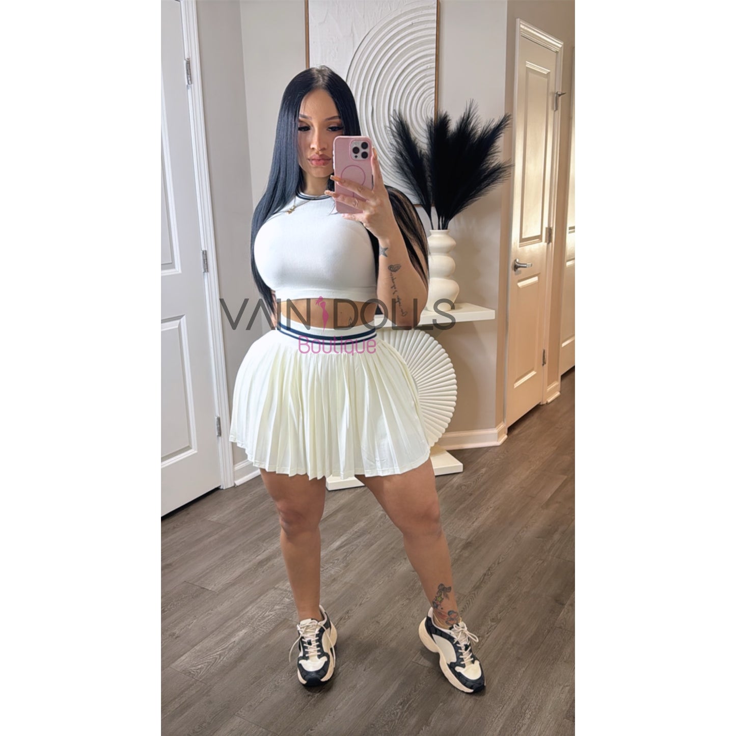 SET MINIE SKIRT LUX WHITE