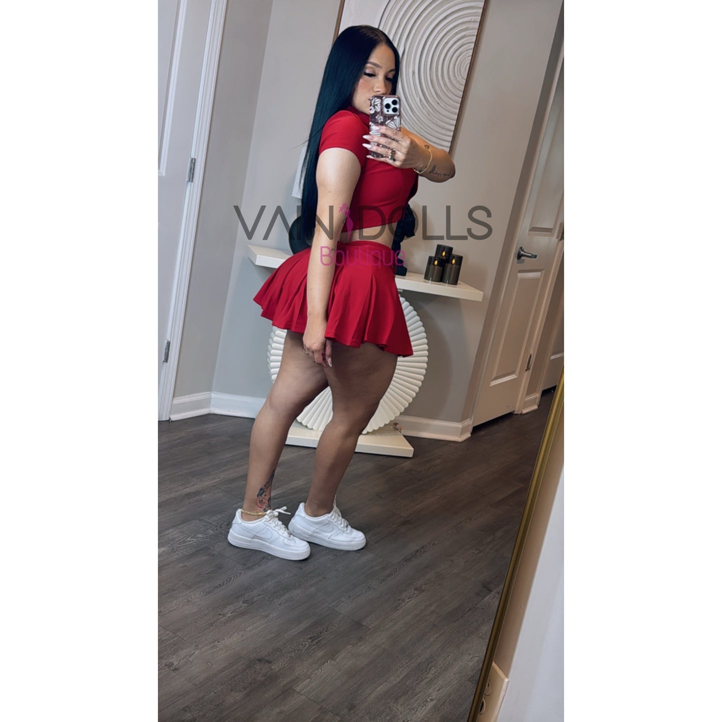 SET SKIRT RED