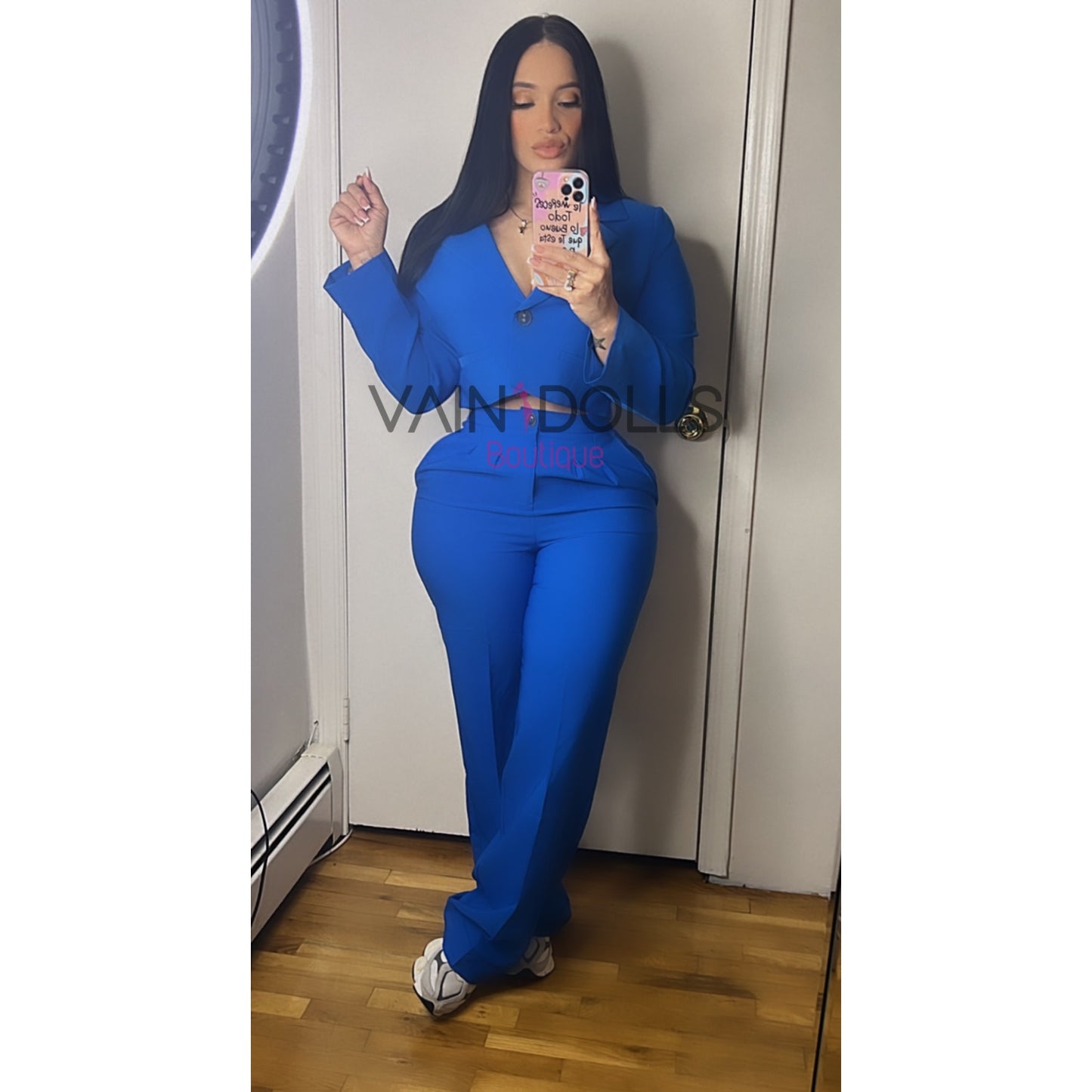 SET BLAZER PANTS AZURE