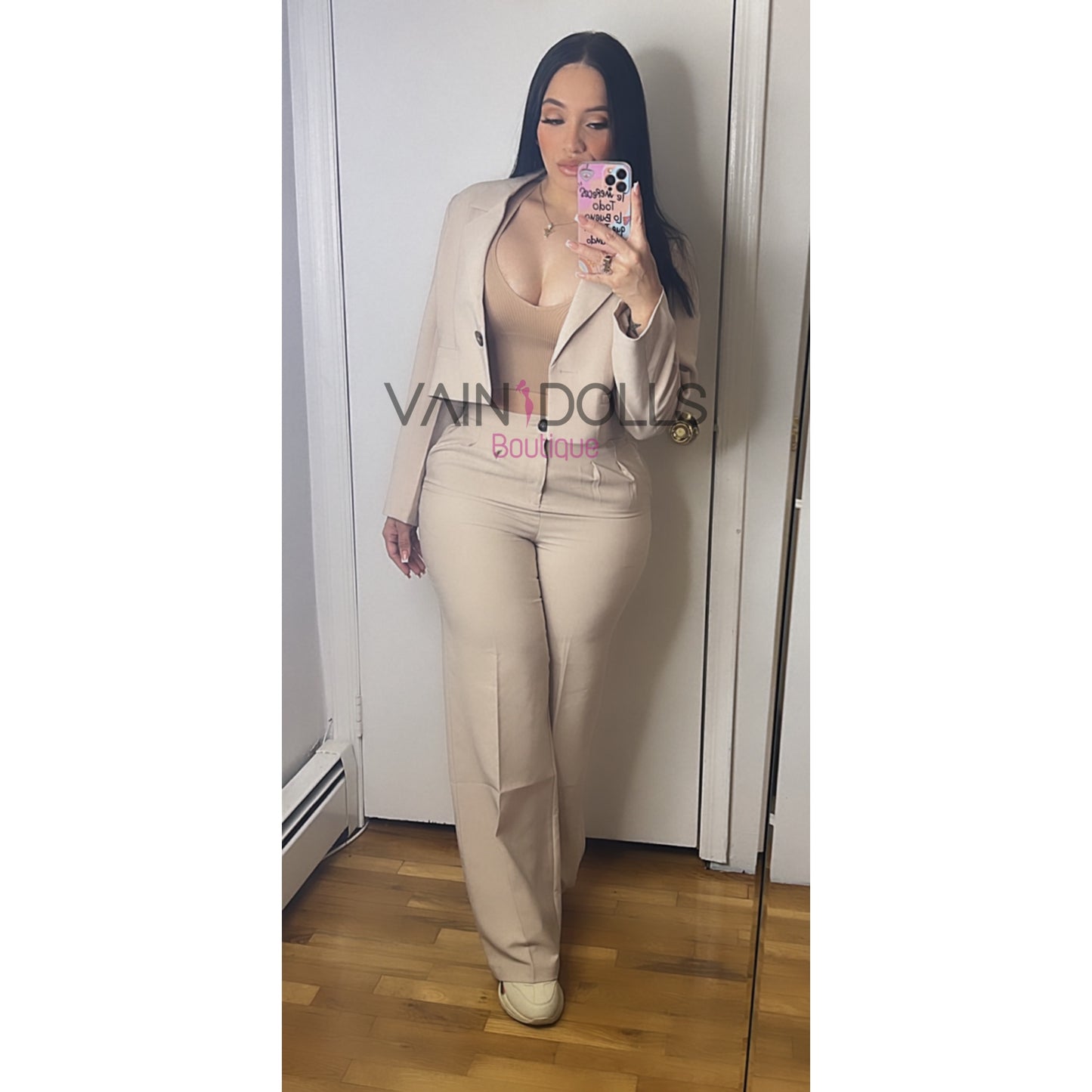 SET BLAZER PANTS BEIGE