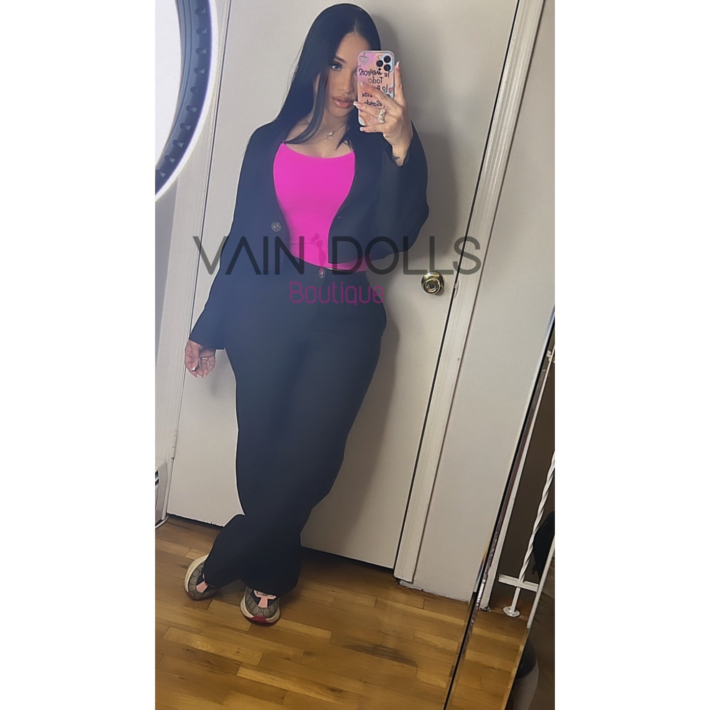 SET BLAZER PANTS BLACK