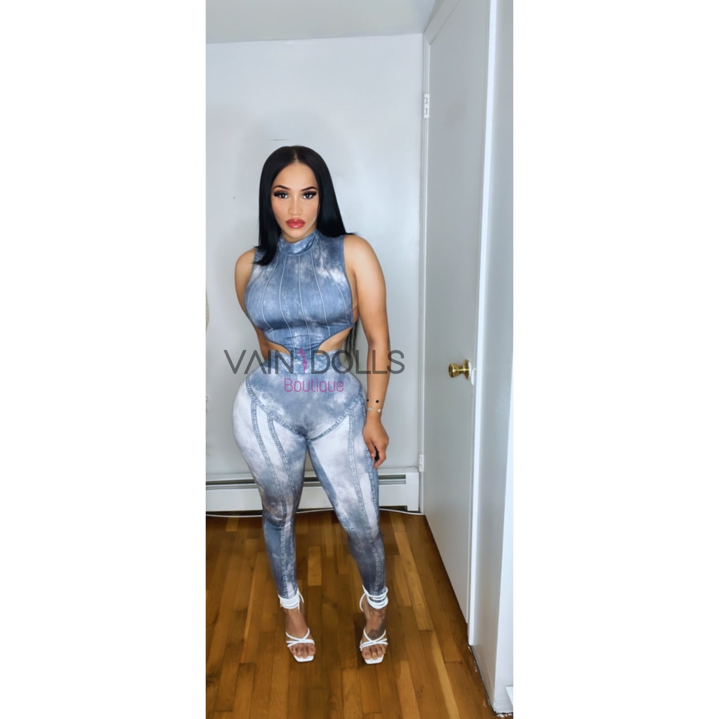 DENIM PRINT SET BLACK