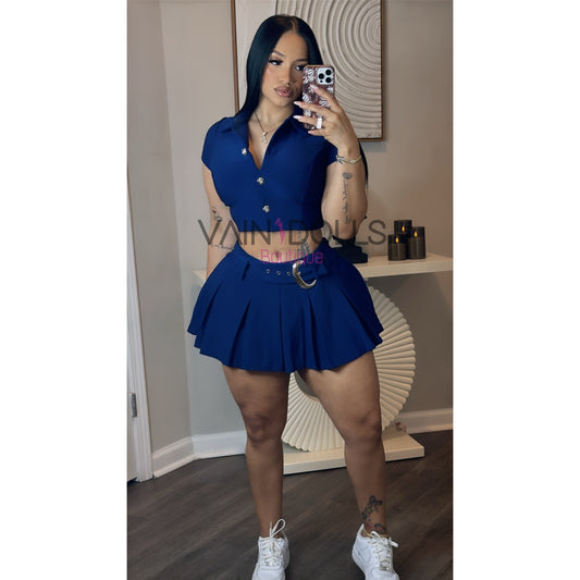 SET SKIRT NAVY