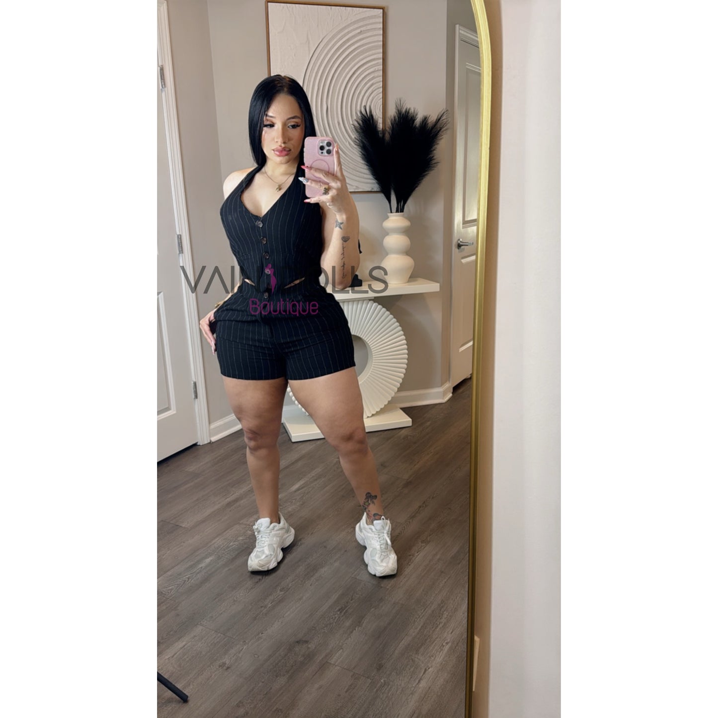 ROMPER SHORTS BLACK