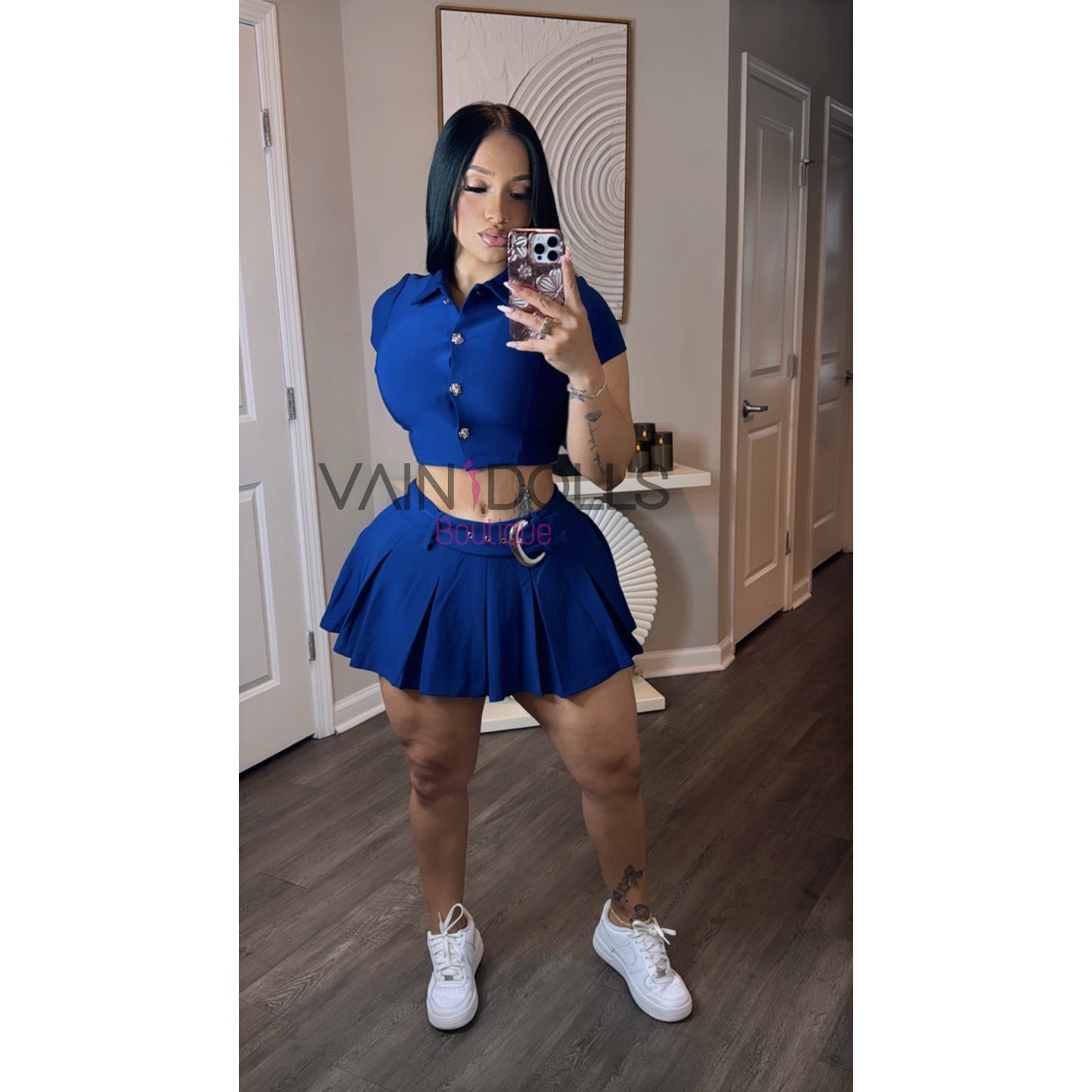 SET SKIRT NAVY