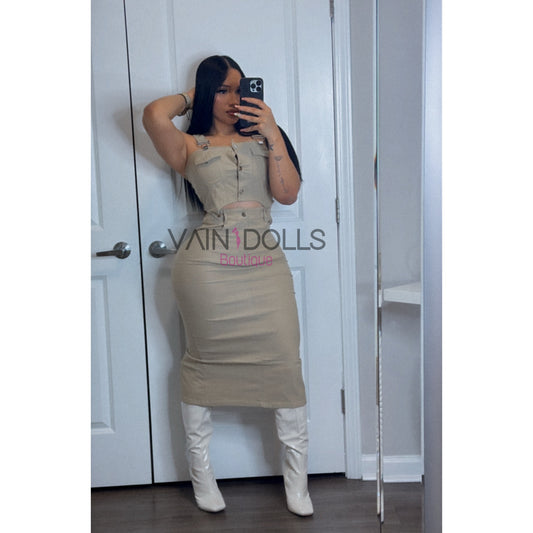 DRESS  CARGO BEIGE